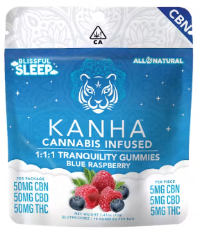 KANHA: Tranquility Sleep 1:1:1 (CBD:THC:CBN) Gummies 150mg/10-Piece (I)