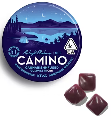 KIVA: Camino Midnight Blueberry 5:1 (THC:CBN) "Sleep" Gummies 20-Piece/100mg (I)