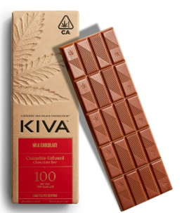 5mg Kiva 'Milk' Chocolate Bar 100mg THC total