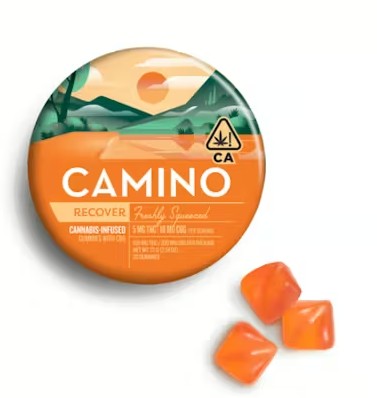 KIVA: Camino Freshly Squeezed 1:2 (THC:CBG) "Recover" Gummies 20-piece/100mg (H)