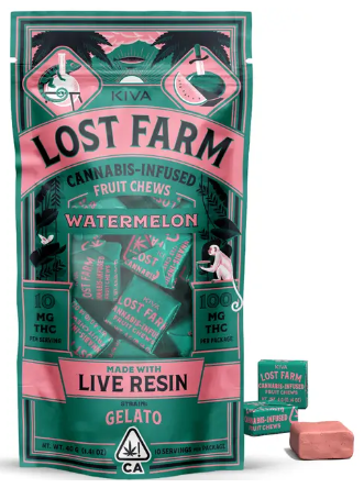 KIVA: Lost Farms Chews Vanilla Latte "Cereal Milk" LIve Resin 10-Piece/100mg (H)