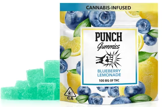 PUNCH: Blueberry Lemonade Gummies 10-Piece/100mg (H)