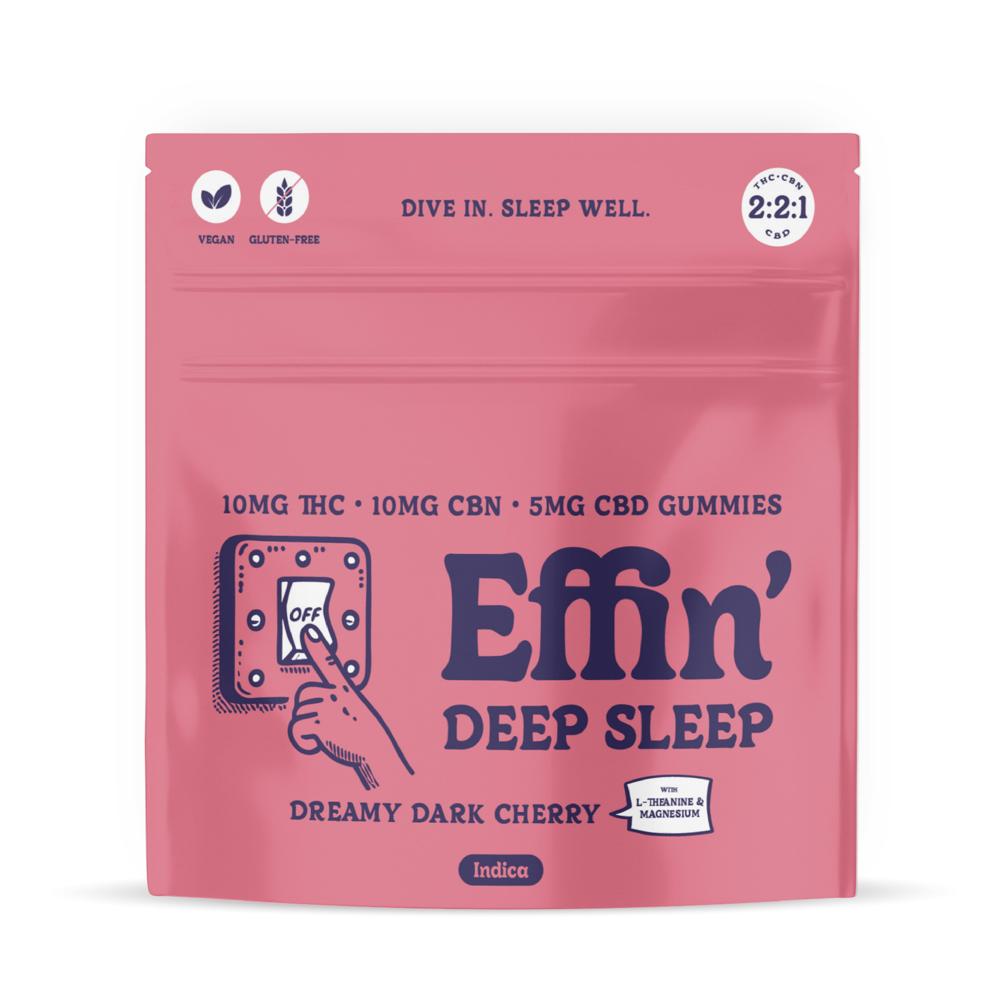 Effin' | Deep Sleep | Dreamy Dark Cherry 2:2:1 THC:CBN:CBD | 100mg (10pk)