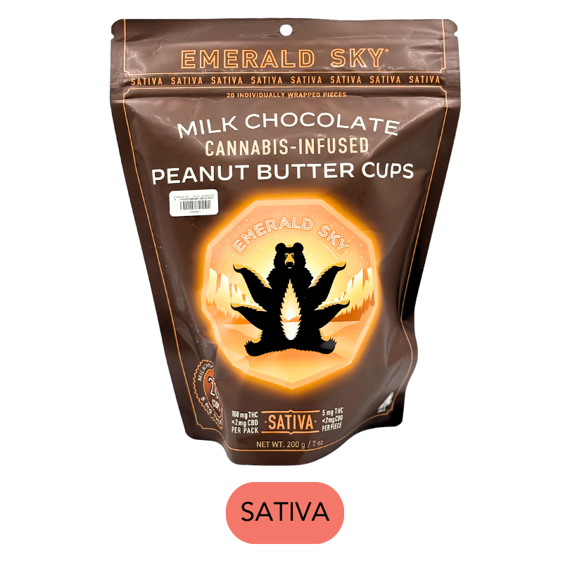 Emerald Sky - Milk Chocolate Peanut Butter Cups Sativa - 20pk - 100mg