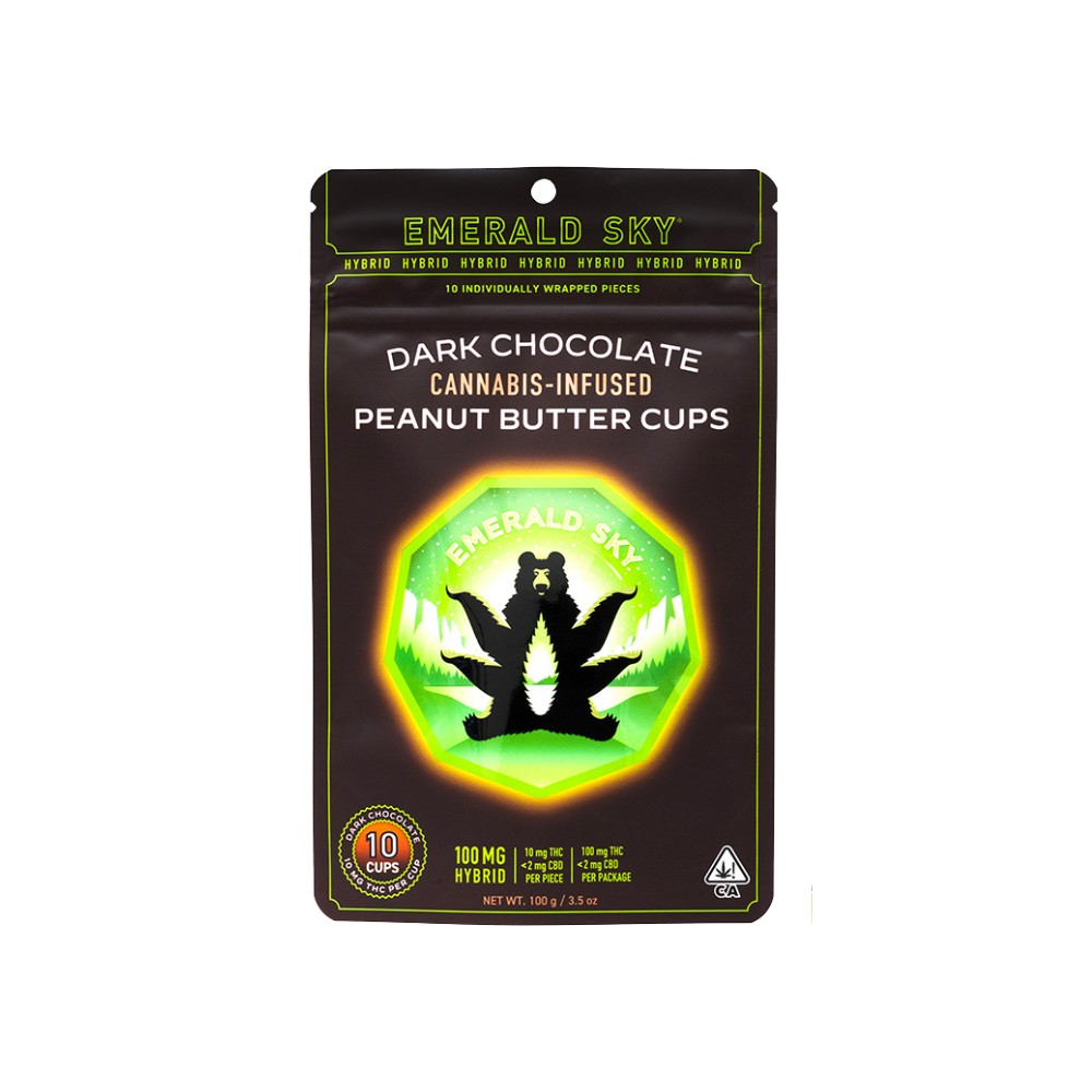 Emerald Sky — HYBRID DARK CHOCOLATE - PEANUT BUTTER CUPS 100MG - EMERALD SKY