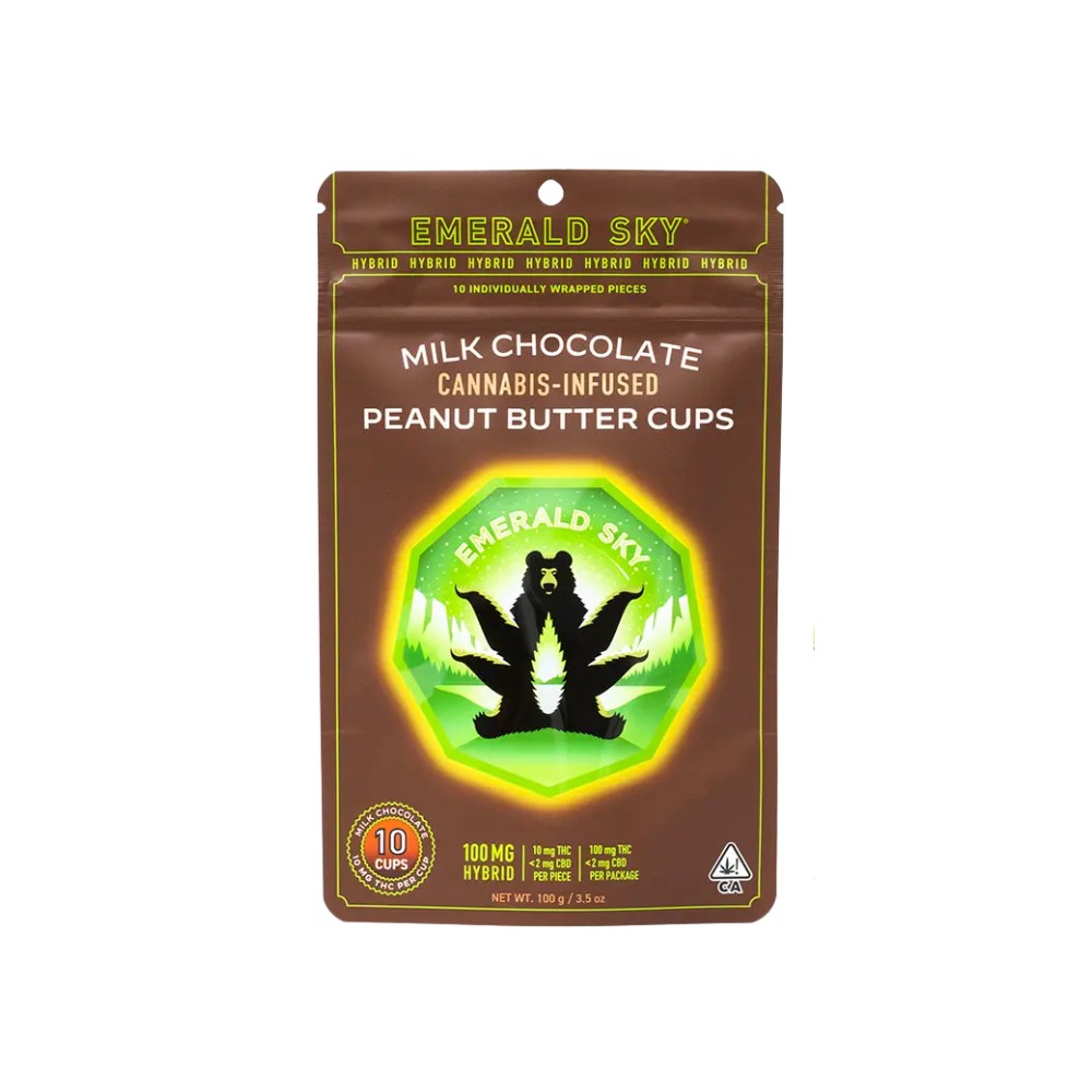 Emerald Sky — HYBRID MILK CHOCOLATE - PEANUT BUTTER CUPS 100MG - EMERALD SKY