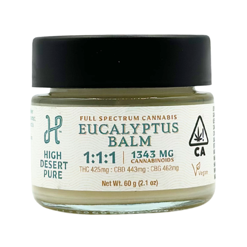 High Desert Pure - Balm - Eucalyptus 1:1:1 - 2.1ozz - 425mgTHC/443mgCBD/462mgCBG