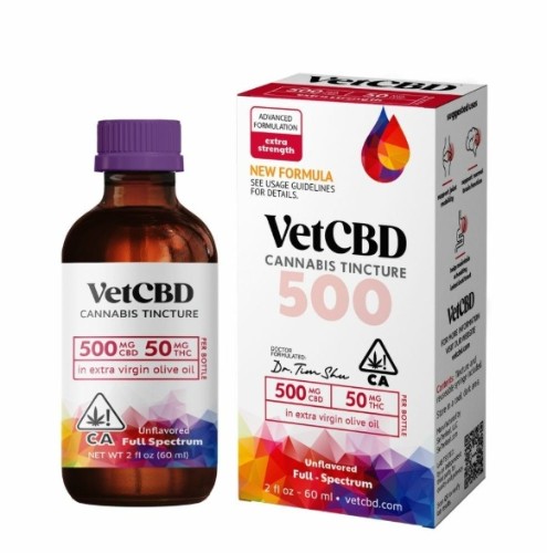 VETCBD - 10:1 Extra Strength CBD:THC - 500mg/50mg - 60ml -Tincture