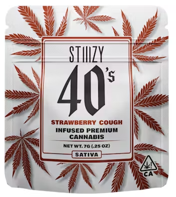 STIIIZY: Strawberry Cough 40's Infused Flower 7g (S)