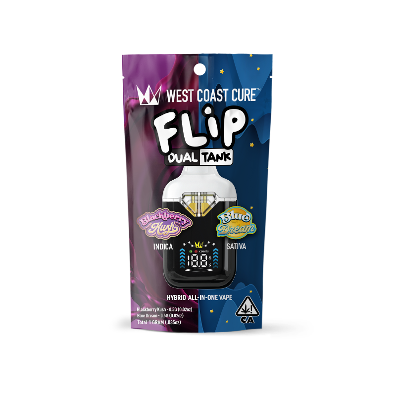 WCC Blackberry Kush x Blue Dream (I/S) FlipBar AIO 1g