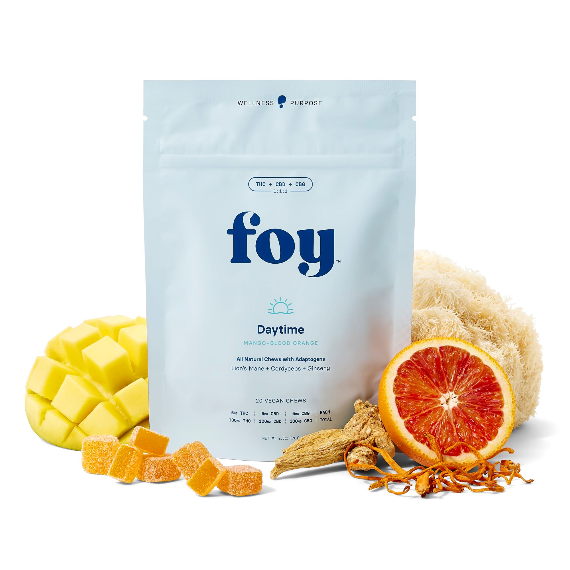 FOY | Daytime Chews 1:1:1 THC:CBD:CBG | 100mg