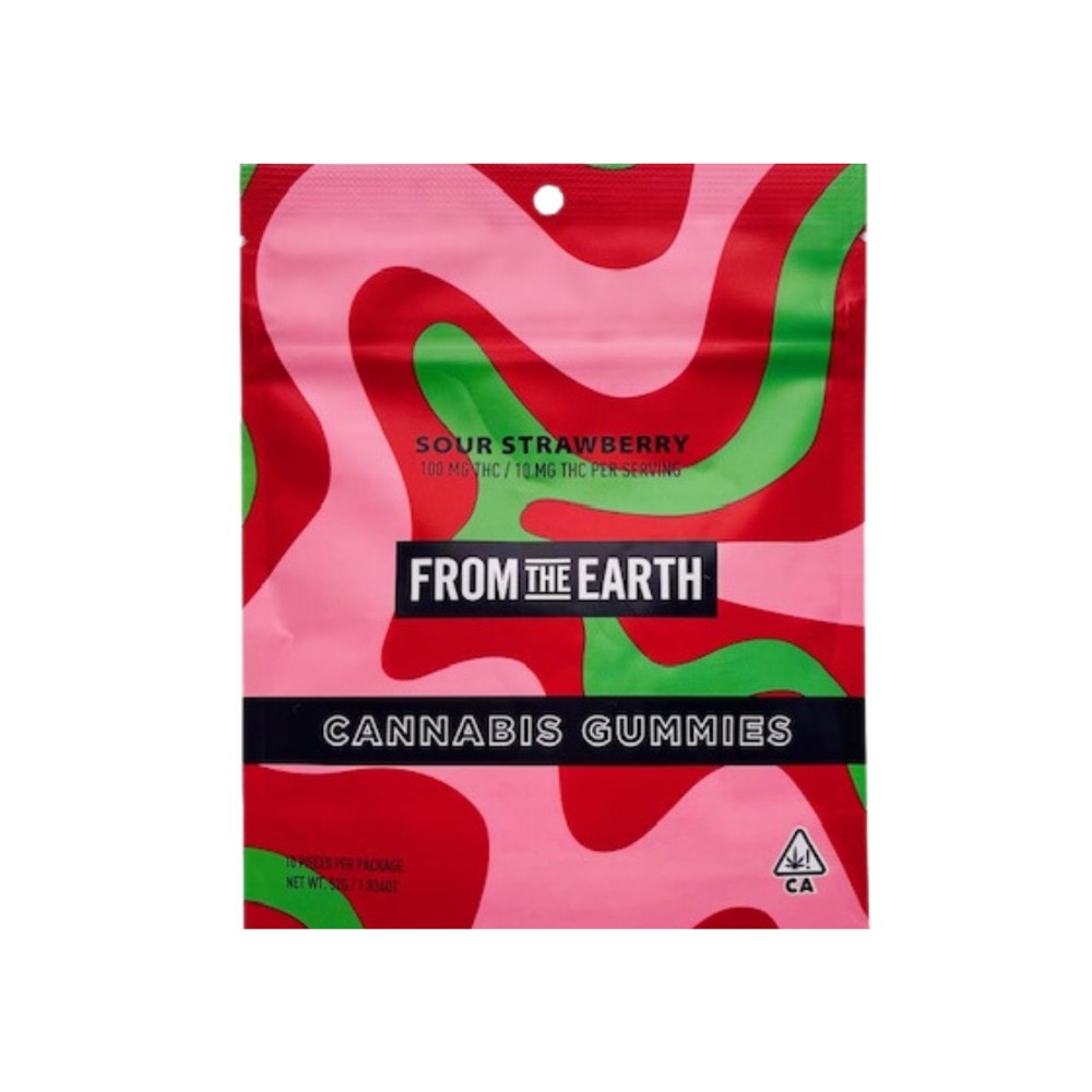SOUR STRAWBERRY 100MG - FROM THE EARTH