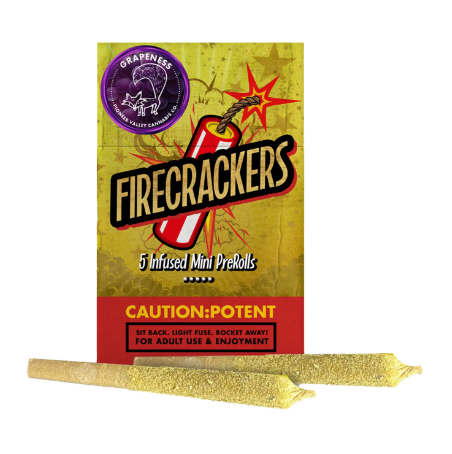 Firecrackers Grapeness 0.7g 5pk Infused Prerolls