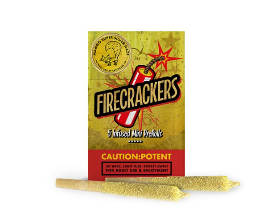 Firecrackers Mango Super Silver Haze 0.7g 5pk Infused Prerolls
