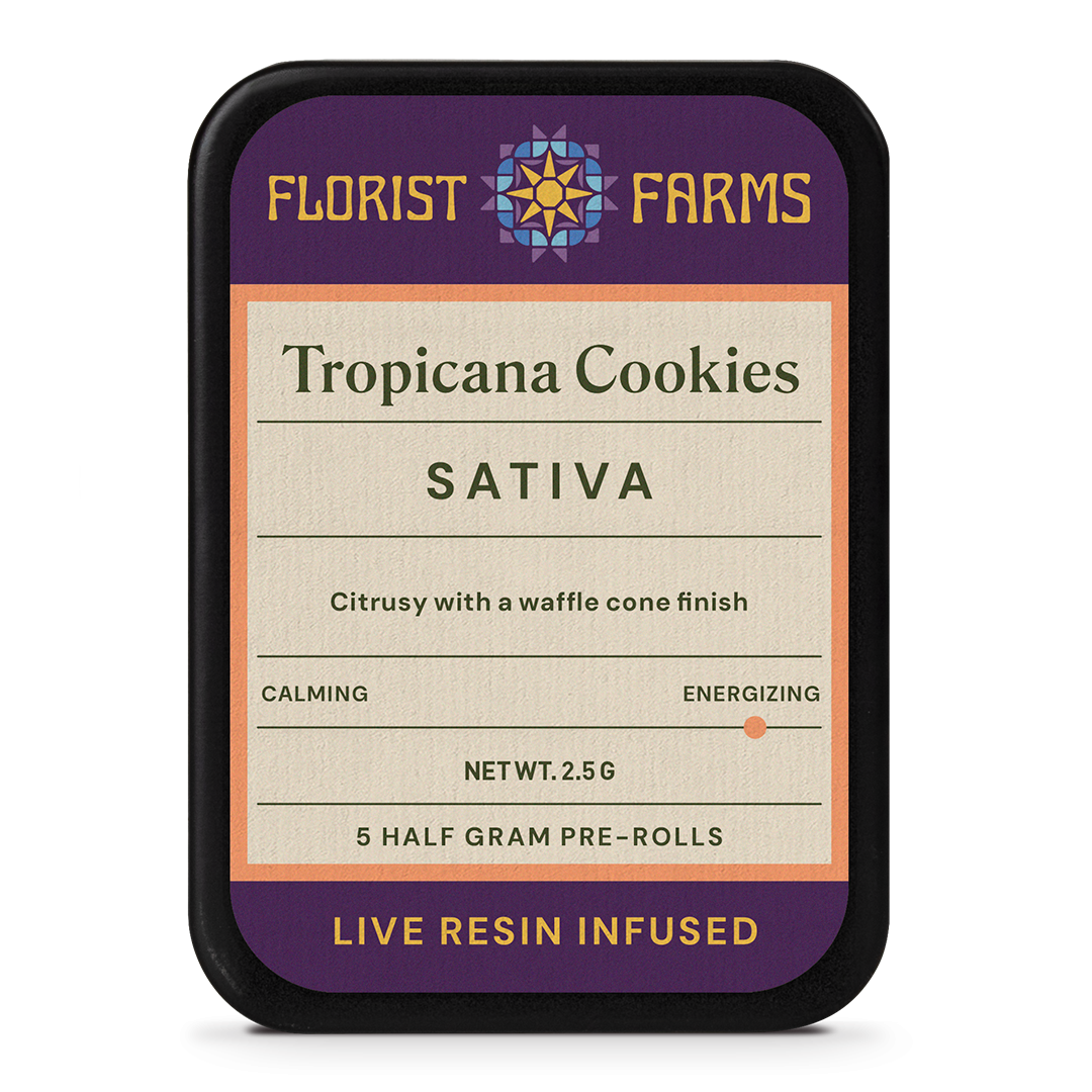 Trop Cookies .5g Live Resin Infused Prerolls 5 Pack | Florist Farms