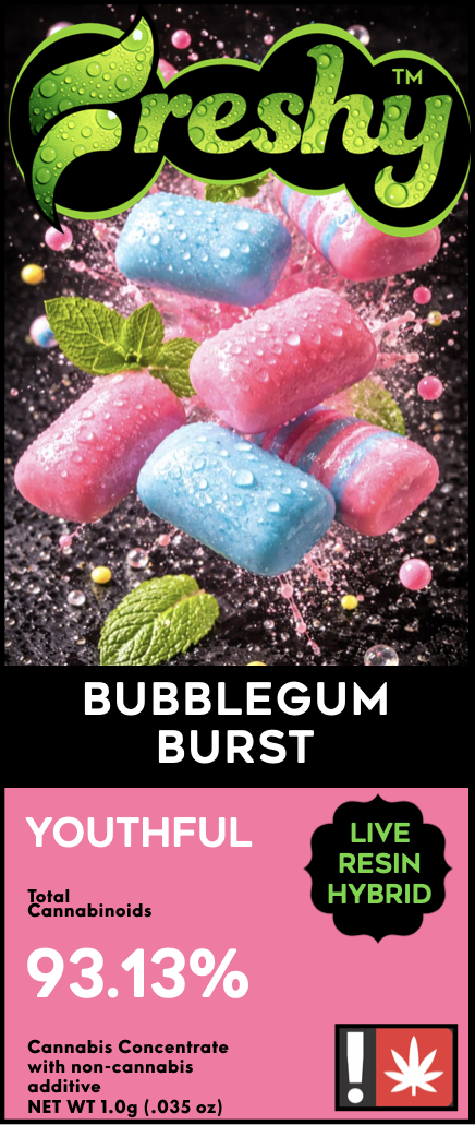 Bubblegum Burst, Live Resin + Botanical Terpenes, 1g
