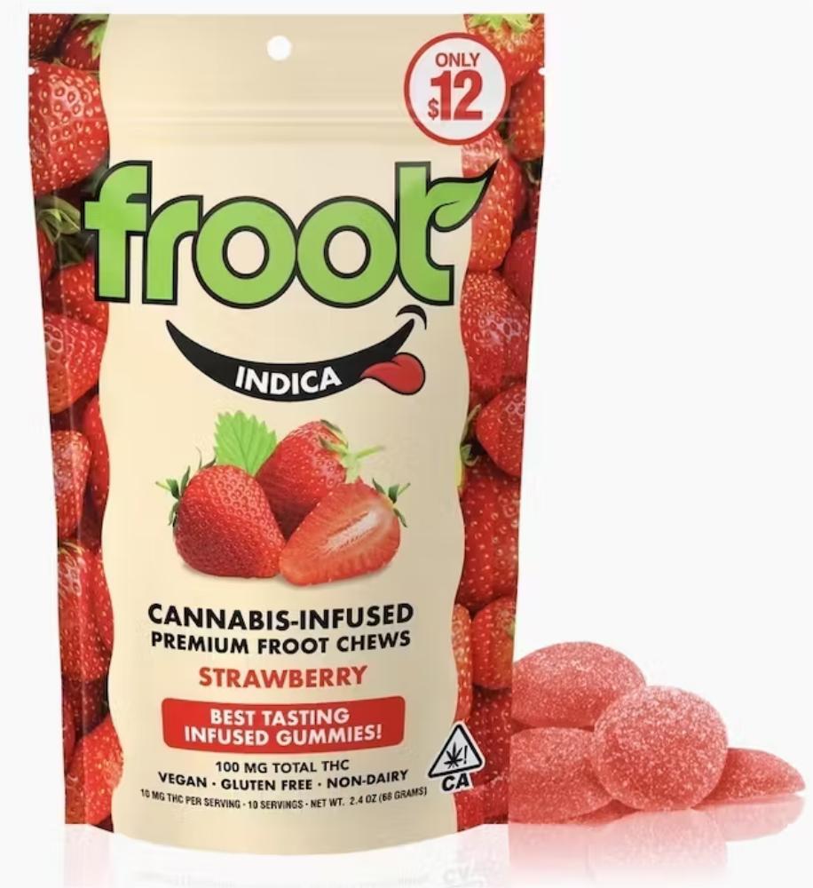 Froot Gummies 10pk Strawberry 100mg