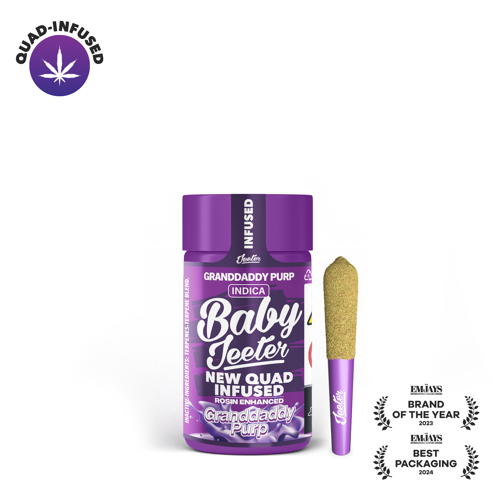 Granddaddy Purp .5g Infused Prerolls 5 Pack | Jeeter