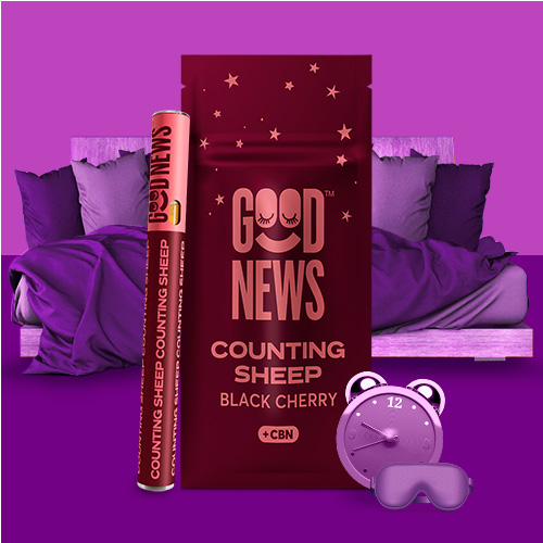 Good News 4:1 Counting Sheep Black Cherry 1g Disposable (THC:CBN)