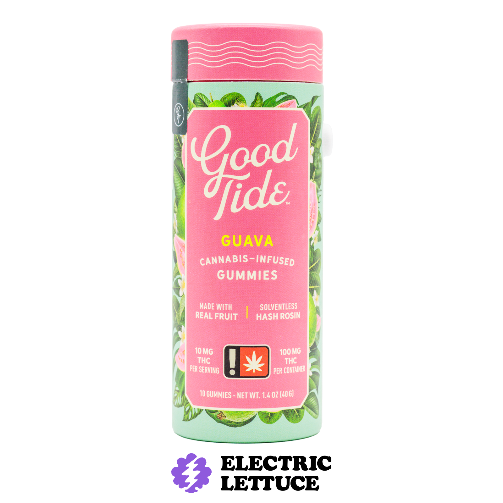 Good Tides Guava Hybrid Solventless Hash Gummies 100mg