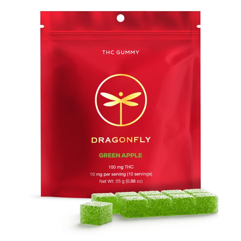 Green Apple 10mg gummies 10 Pack | Dragonfly