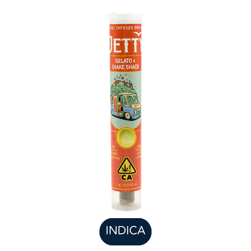 Jetty - High THC - Gelato x Shake Shack - Infused Preroll - 1.0g