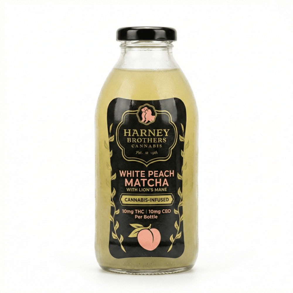 Harney Brothers | White Peach Matcha - with Lions Mane 16oz | 10mg