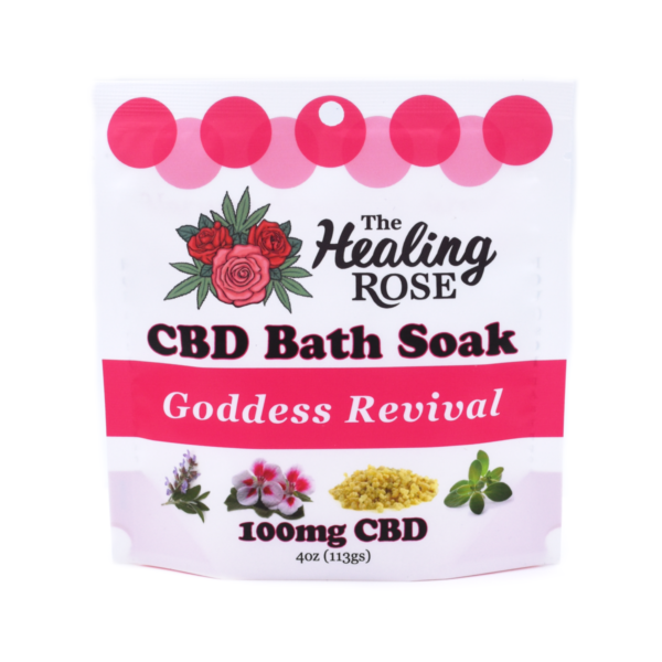 The Healing Rose Goddess Revival Bath Soak 100mg CBD 4oz
