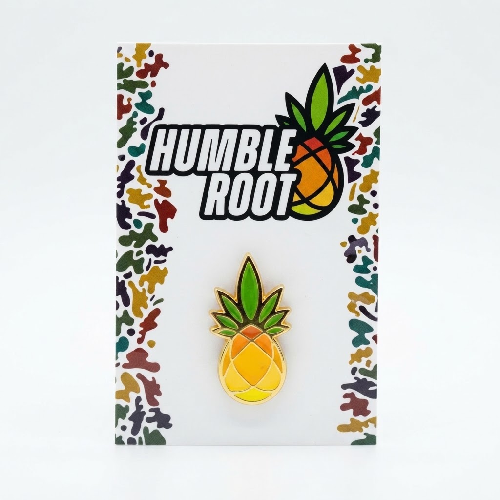 Golden Pineapple Enamel Pin - Humble Root picture
