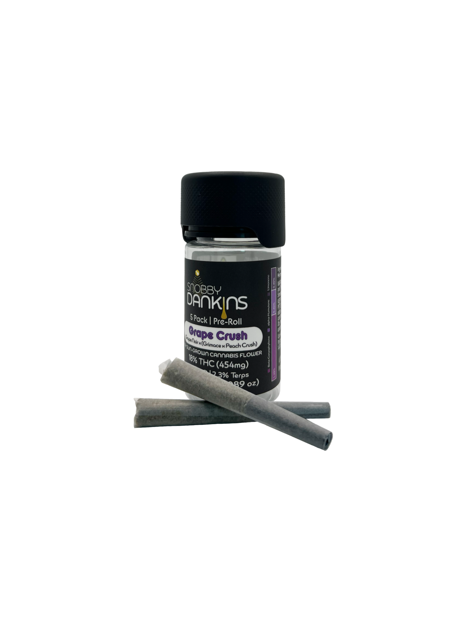 Snobby Dankins | Grape Krush | 5pk Prerolls | 2.5g