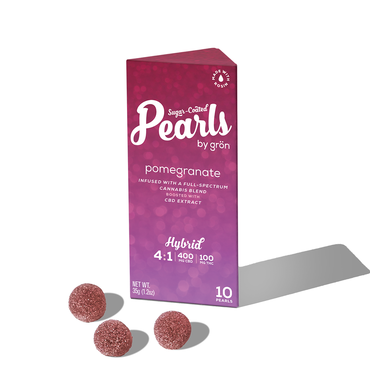 Grön | Pearls | Pomegranate 4:1 (CBD:THC) | 100mg