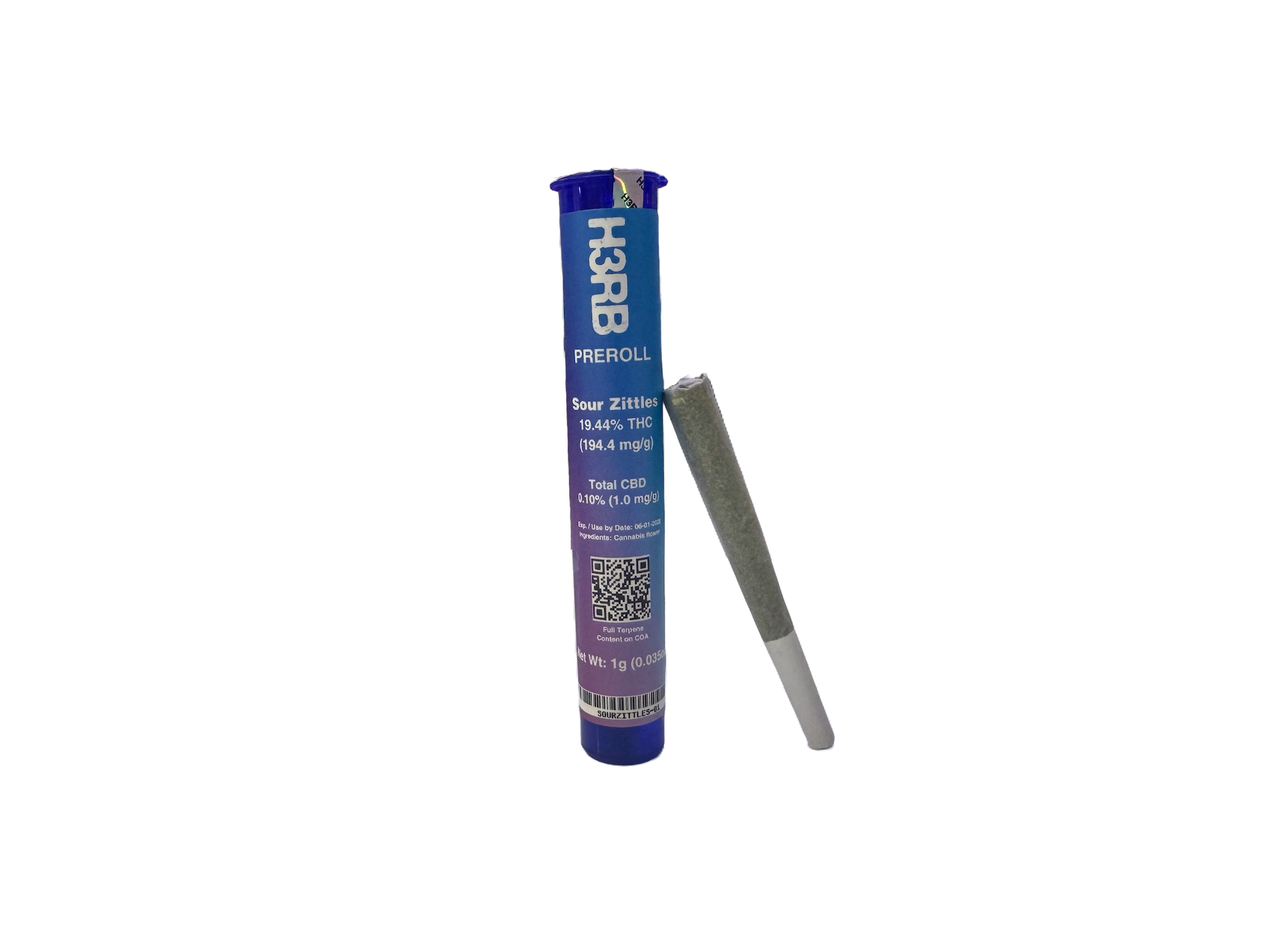 Sour Zkittles 1g Preroll | H3RB