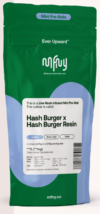 HASH BURGER x HASH BURGER INFUSED PREROLL - MFNY - 0.75g
