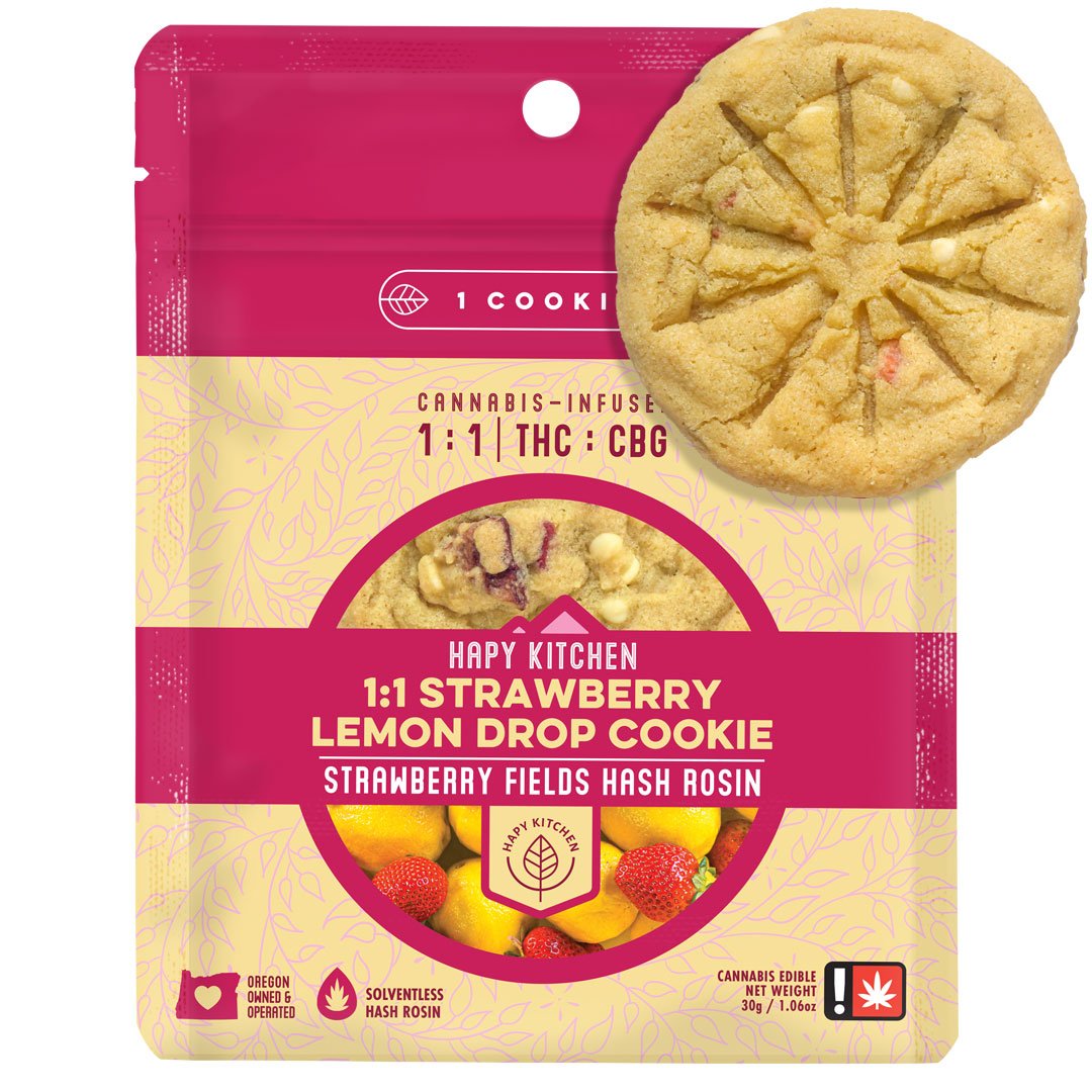 Strawberry Lemon Drop Cookie | 200mg 1:1 (THC:CBG) (Hash Rosin)