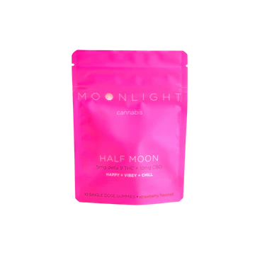 Moonlight | 10-count Half Moon THC/CBD Gummies | Pineapple