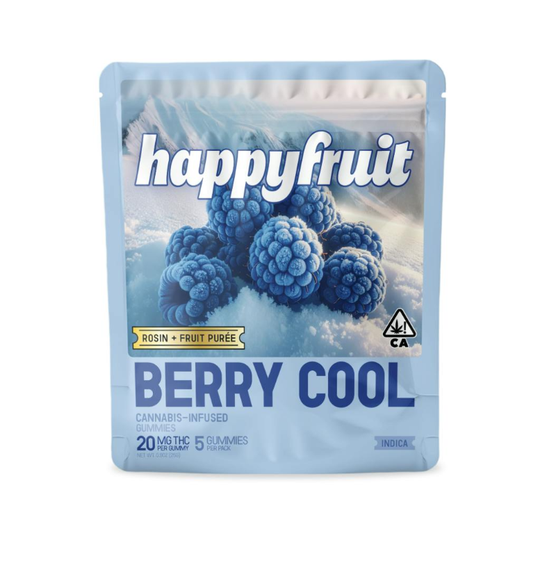 Happy Fruit - Berry Cool Rosin Gummies 5ct 100mg