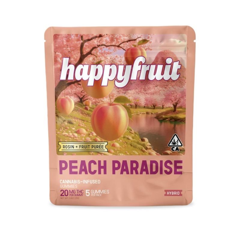 Happy Fruit - Peach Paradise Rosin Gummies 5ct 100mg