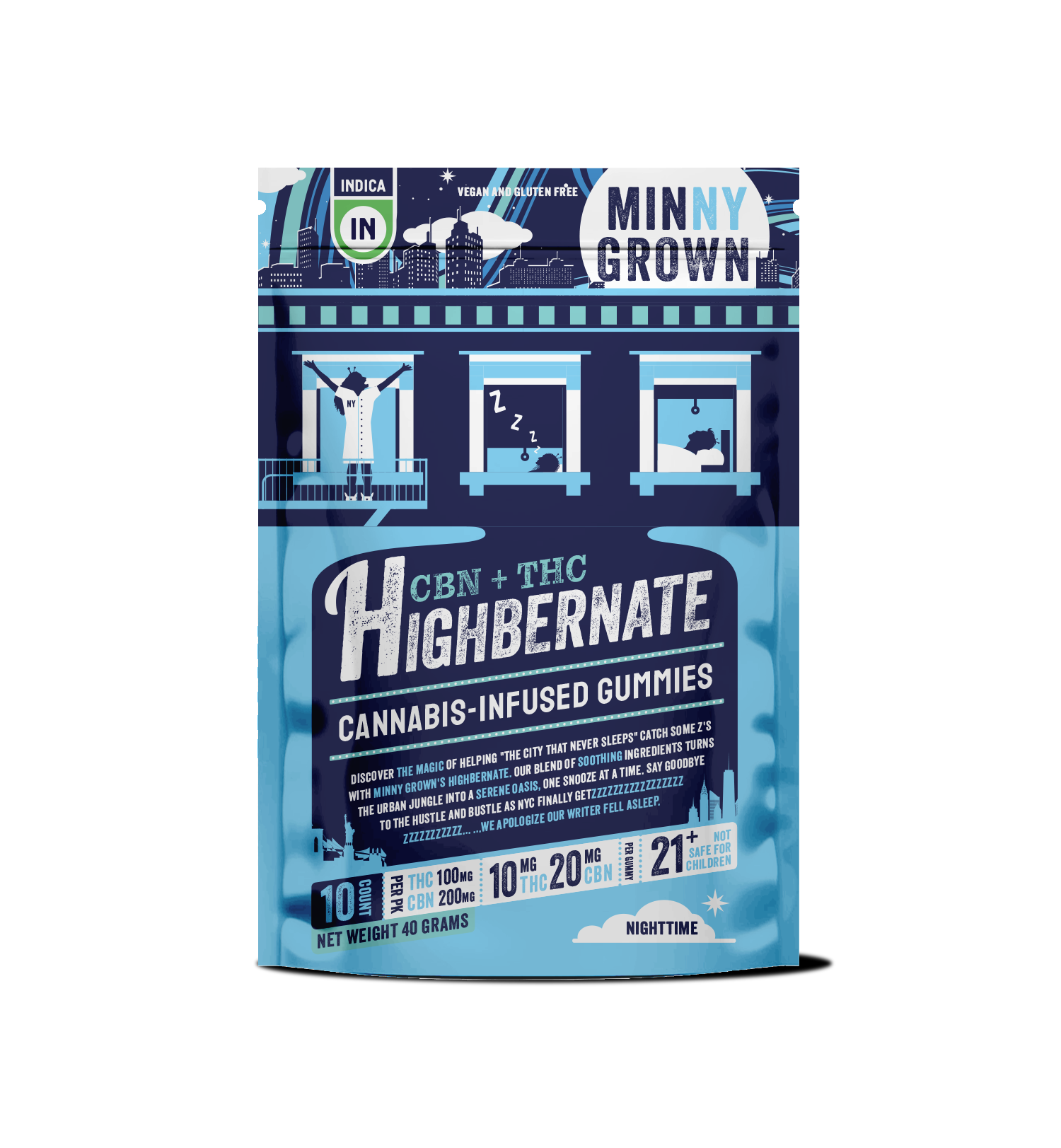 Highbernate 10mg Blackbery Gummies 10 Pack | Minny Grown