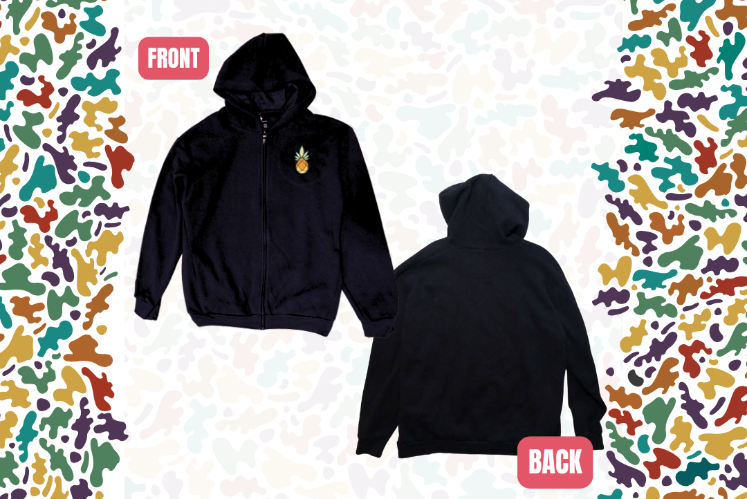 (3XL) Humble Root Black Zip-Up Hoodie