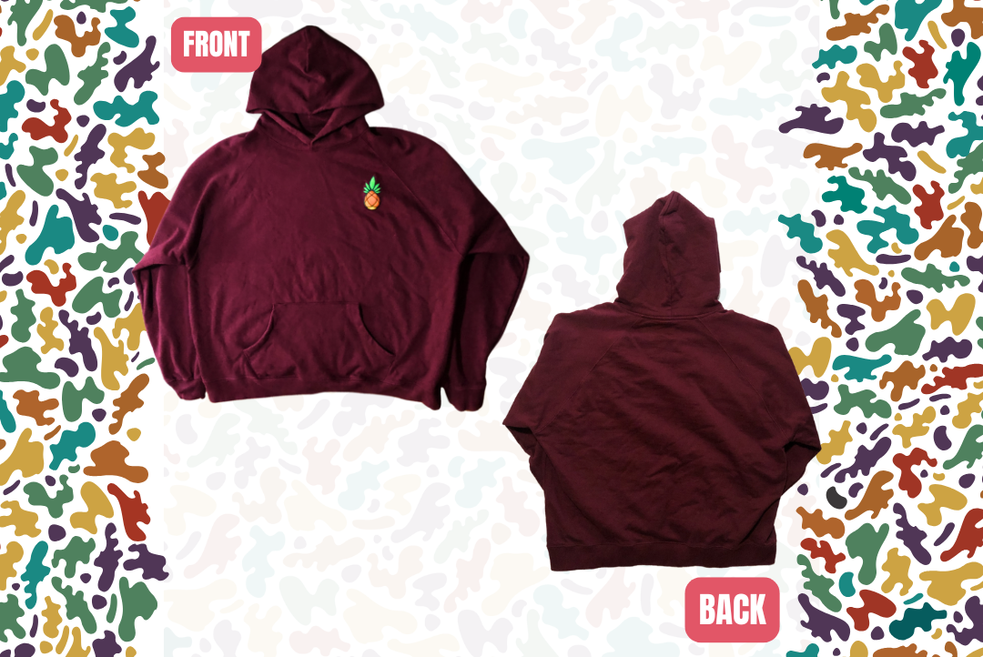 (2XL) Humble Root Burgundy Pull-Over Hoodie