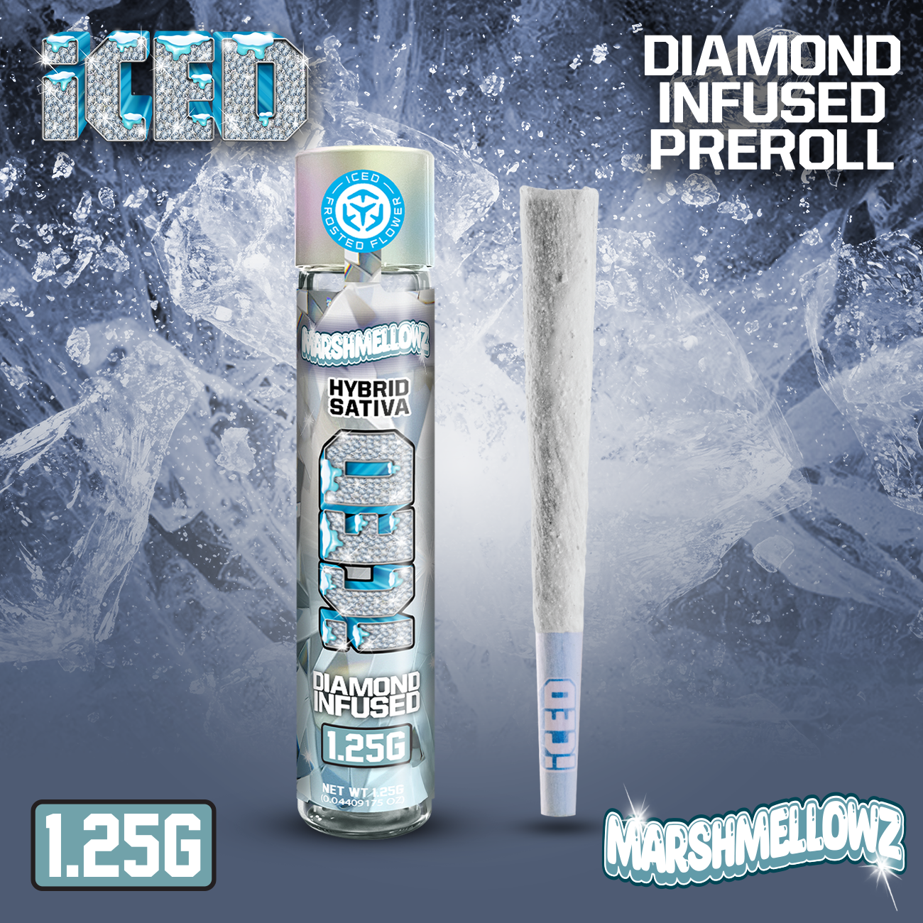 Iced | Infused Pre-roll | Marshmellowz | 1.25g