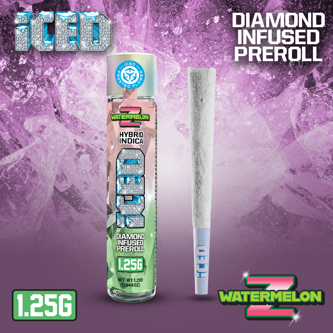 Iced | Infused Pre-roll | Watermelon Z | 1.25g