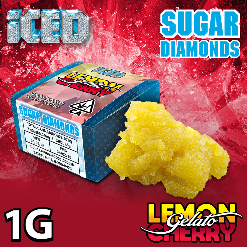 ICED Lemon Cherry Gelato (I) Sugar Diamonds 1g