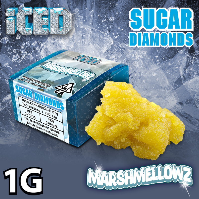 ICED Marshmellowz (S) Sugar Diamonds 1g