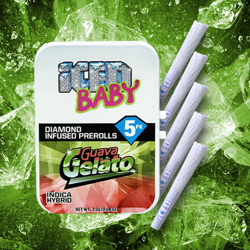 ICED Guava Gelato (I) Infused Preroll 5pk 2.5g