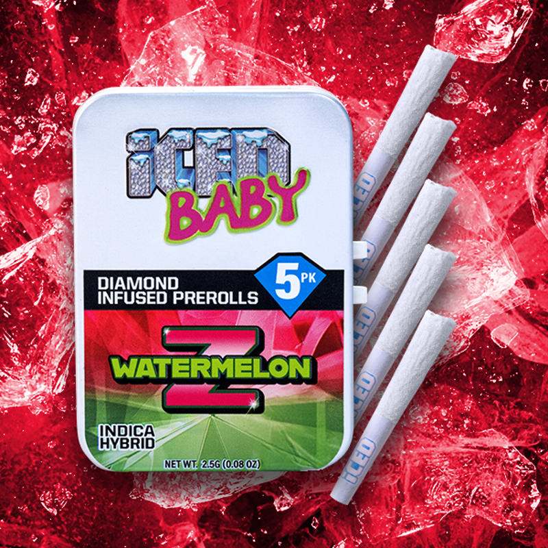 ICED Watermelon Z (I/H) Infused Preroll 5pk 2.5g