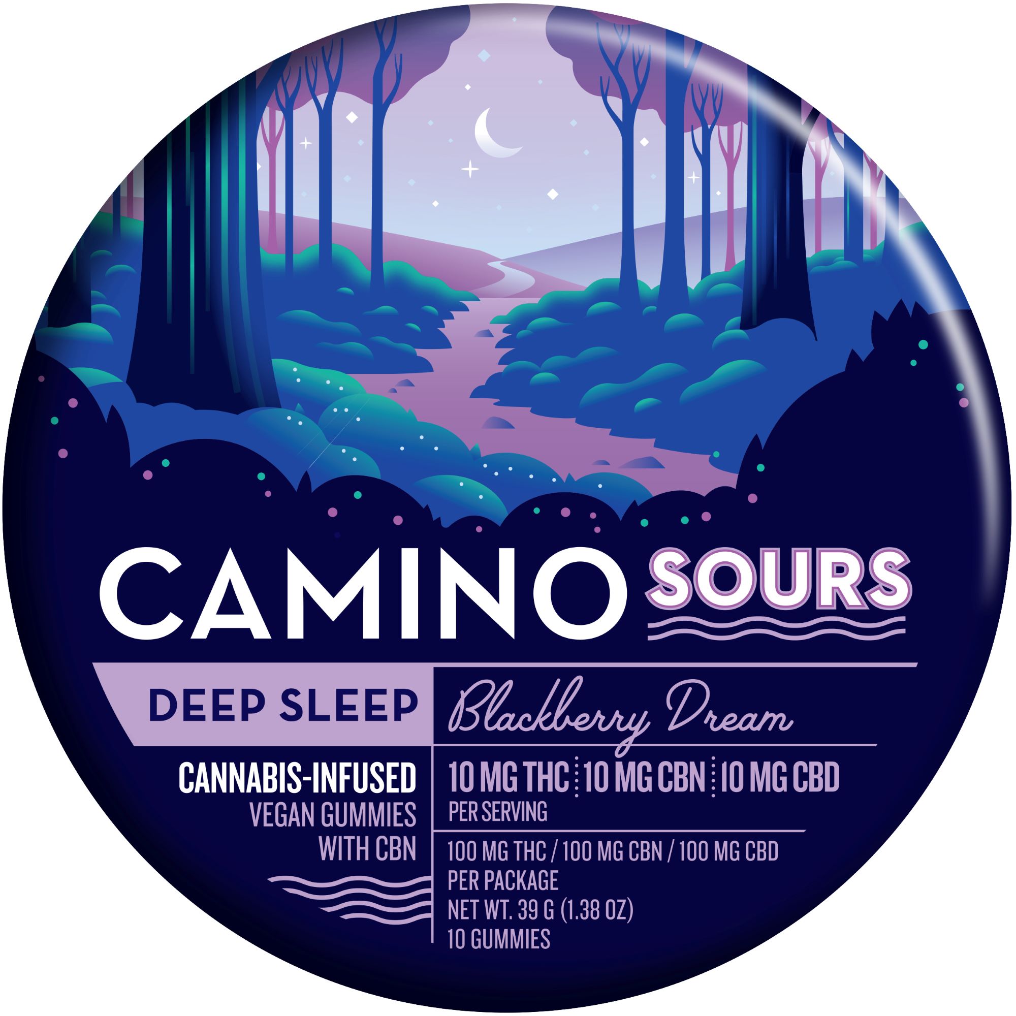 Camino Sours | Blackberry Dream 1:1:1 (THC:CBN:CBD) | 100mg
