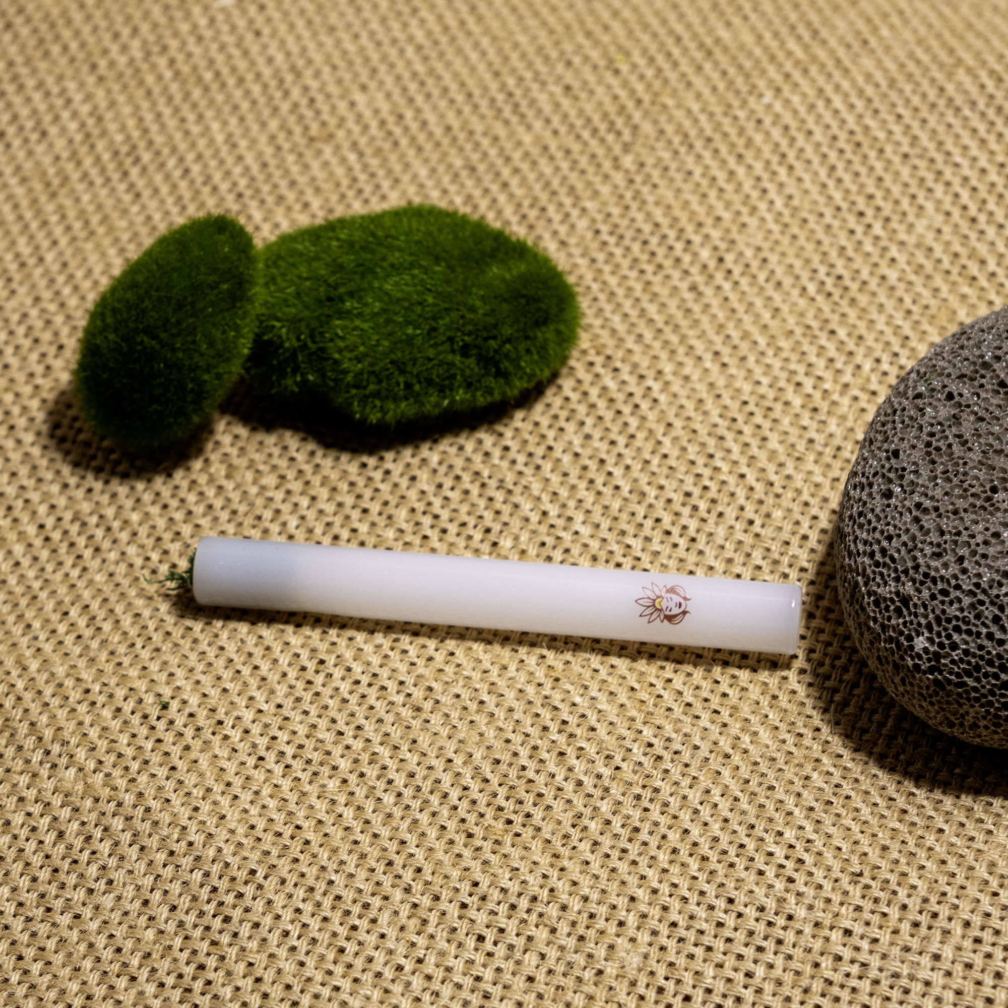 Pot Mamas | White 4" Chillum PM Logo