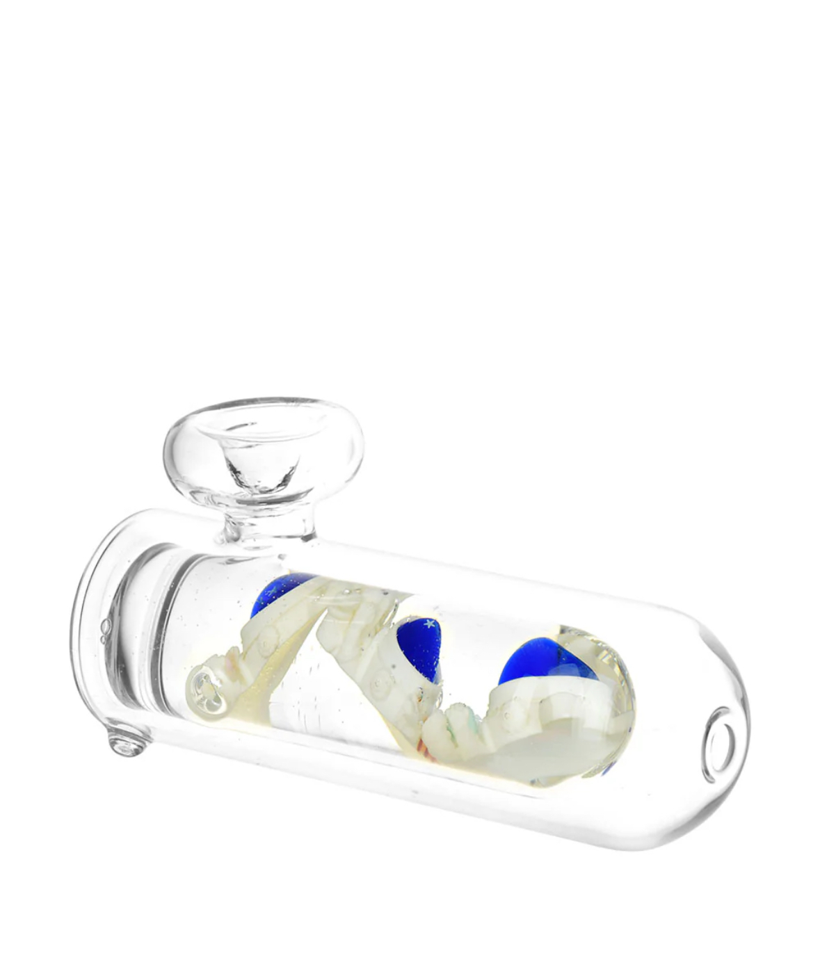 Glass - 5.25" Floating Astronaut Freezable Hand Pipe