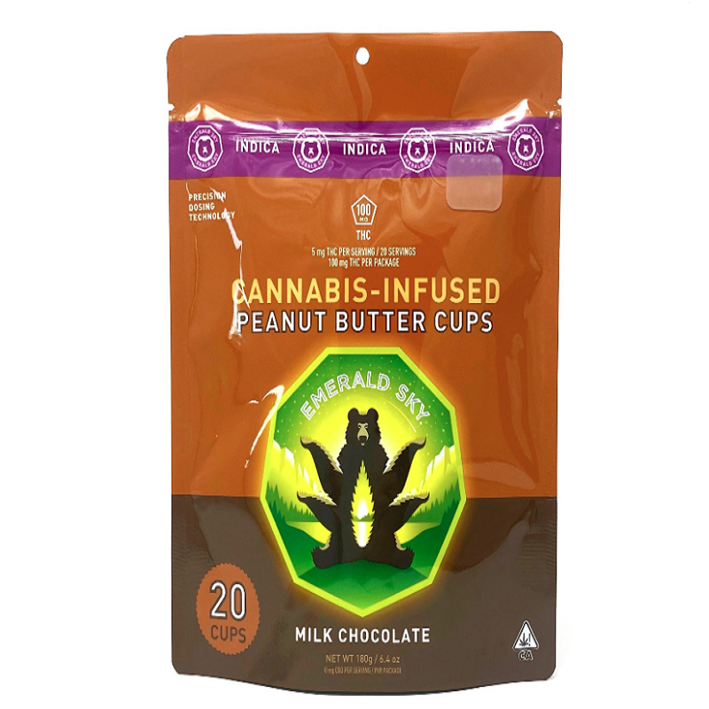 Edible: Indica Peanut Butter Cups (10-Pack) - 100mg